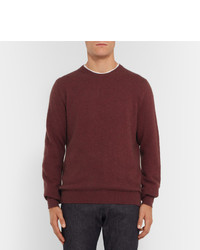 dunkelroter Pullover mit einem Rundhalsausschnitt von Ermenegildo Zegna