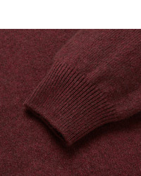 dunkelroter Pullover mit einem Rundhalsausschnitt von Ermenegildo Zegna