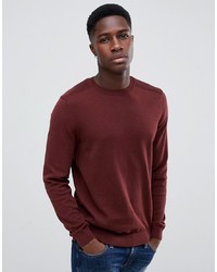 dunkelroter Pullover mit einem Rundhalsausschnitt von New Look