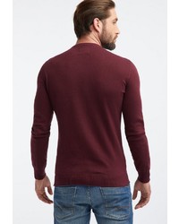 dunkelroter Pullover mit einem Rundhalsausschnitt von Petrol Industries