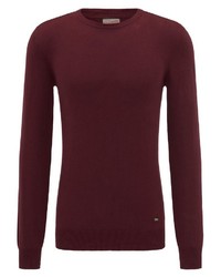 dunkelroter Pullover mit einem Rundhalsausschnitt von Petrol Industries