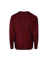 dunkelroter Pullover mit einem Rundhalsausschnitt von PORT ROYALE