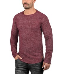 dunkelroter Pullover mit einem Rundhalsausschnitt von Redefined Rebel