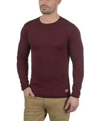 dunkelroter Pullover mit einem Rundhalsausschnitt von Redefined Rebel