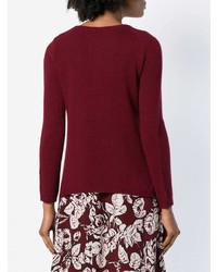 dunkelroter Pullover mit einem Rundhalsausschnitt von 'S Max Mara