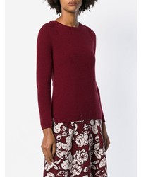 dunkelroter Pullover mit einem Rundhalsausschnitt von 'S Max Mara