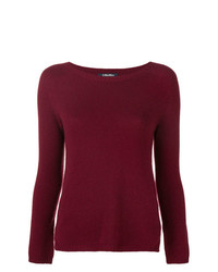 dunkelroter Pullover mit einem Rundhalsausschnitt von 'S Max Mara