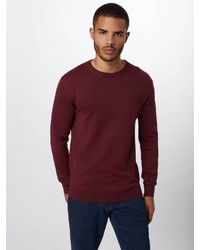 dunkelroter Pullover mit einem Rundhalsausschnitt von Scotch & Soda