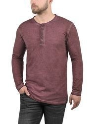 dunkelroter Pullover mit einem Rundhalsausschnitt von Solid