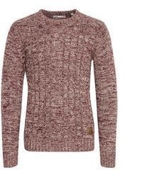 dunkelroter Pullover mit einem Rundhalsausschnitt von Solid