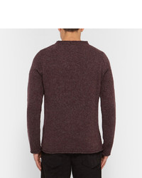 dunkelroter Pullover mit einem Rundhalsausschnitt von Nudie Jeans