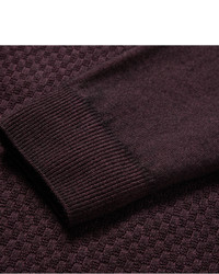 dunkelroter Pullover mit einem Rundhalsausschnitt von Incotex