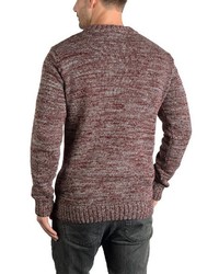 dunkelroter Pullover mit einem V-Ausschnitt von Solid