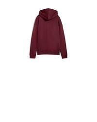 dunkelroter Pullover mit einer Kapuze von Puma