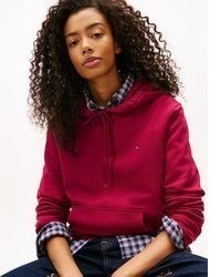 dunkelroter Pullover mit einer Kapuze von Tommy Jeans