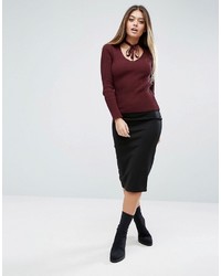 dunkelroter Pullover von Asos