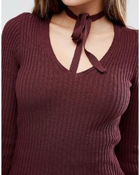 dunkelroter Pullover von Asos