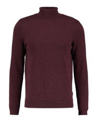 dunkelroter Rollkragenpullover von New Look