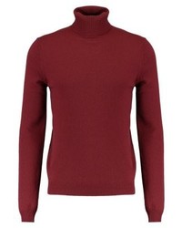 dunkelroter Rollkragenpullover von Sisley