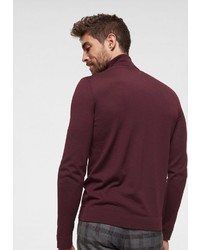 dunkelroter Rollkragenpullover von Strellson