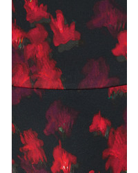 dunkelroter Satinrock mit Ausschnitten von Givenchy