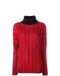 dunkelroter Strick Oversize Pullover von Avant Toi