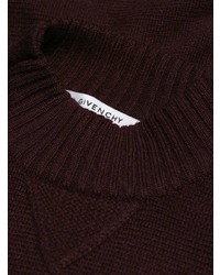 dunkelroter Strick Oversize Pullover von Givenchy