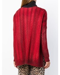 dunkelroter Strick Oversize Pullover von Avant Toi