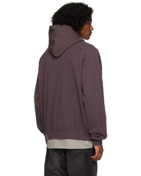 dunkelroter Strick Pullover mit einem Kapuze von Essentials