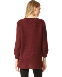 dunkelroter Strick Pullover von Somedays Lovin