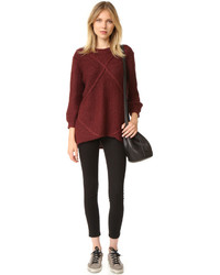 dunkelroter Strick Pullover von Somedays Lovin