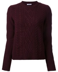 dunkelroter Strick Wollpullover