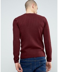 dunkelroter Strickpullover von Asos