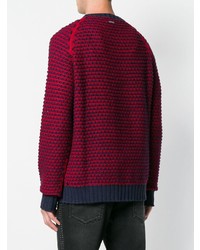 dunkelroter Strickpullover von Just Cavalli