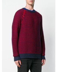 dunkelroter Strickpullover von Just Cavalli