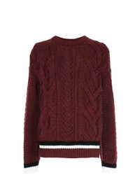 dunkelroter Strickpullover von Coohem