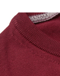 dunkelroter Strickpullover von Canali