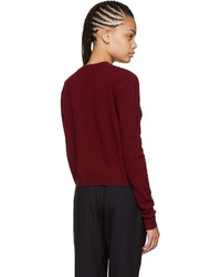 dunkelroter Wollpullover von MCQ