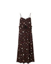 dunkelrotes bedrucktes Camisole-Kleid von Vivetta