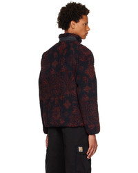 dunkelrotes bedrucktes Fleece-Sweatshirt von CARHARTT WORK IN PROGRESS
