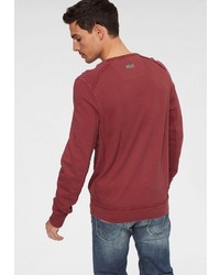 dunkelrotes bedrucktes Sweatshirt von Camp David