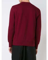 dunkelrotes bedrucktes Sweatshirt von Vivienne Westwood MAN