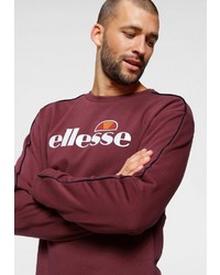 dunkelrotes bedrucktes Sweatshirt von Ellesse