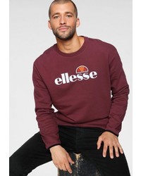 dunkelrotes bedrucktes Sweatshirt von Ellesse