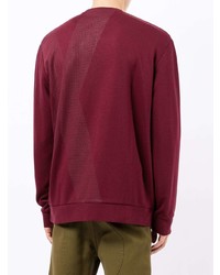 dunkelrotes bedrucktes Sweatshirt von Armani Exchange