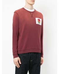 dunkelrotes bedrucktes Sweatshirt von Kent & Curwen