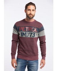 dunkelrotes bedrucktes Sweatshirt von Petrol Industries