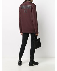 dunkelrotes bedrucktes Sweatshirt von Y-3