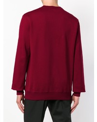 dunkelrotes bedrucktes Sweatshirt von Dolce & Gabbana