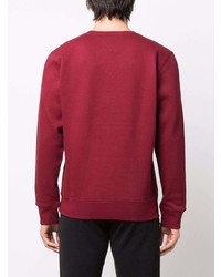 dunkelrotes bedrucktes Sweatshirt von Tommy Jeans